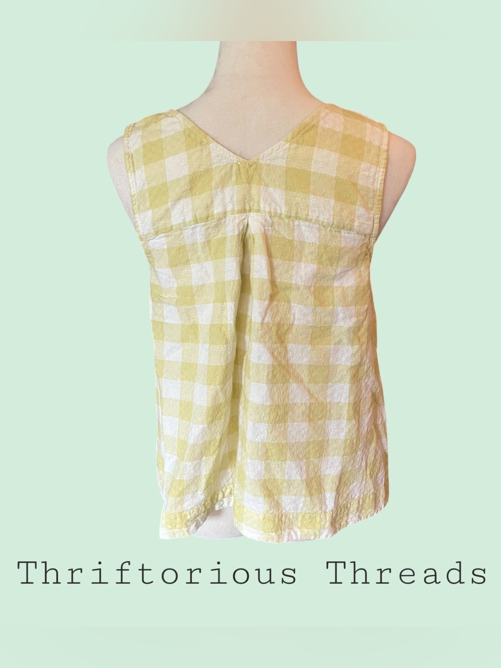 Madewell Side-Button Tank Top in Gingham Check - Picture 5 of 7